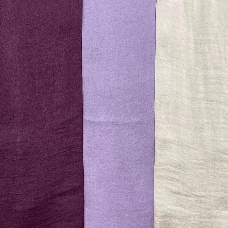 MS036#Bufanda tipo chal de satén arrugado para mujer