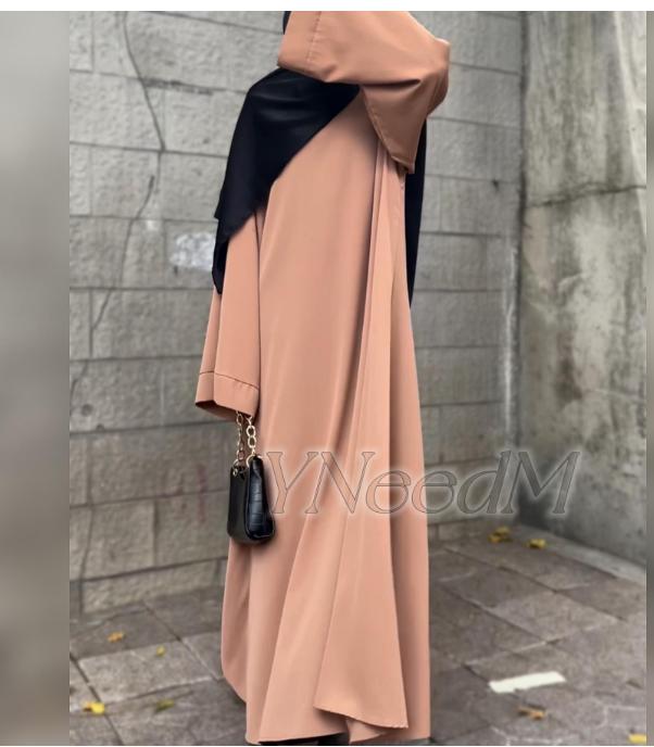 MS013# Túnica nidah holgada abaya musulmana (Nidah)
