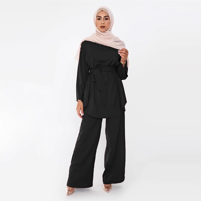 MS029#Traje casual con cintura elástica Nidah para mujer (Nidah)
