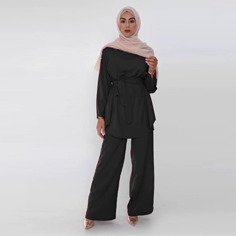 MS029#Traje casual con cintura elástica Nidah para mujer (Nidah)
