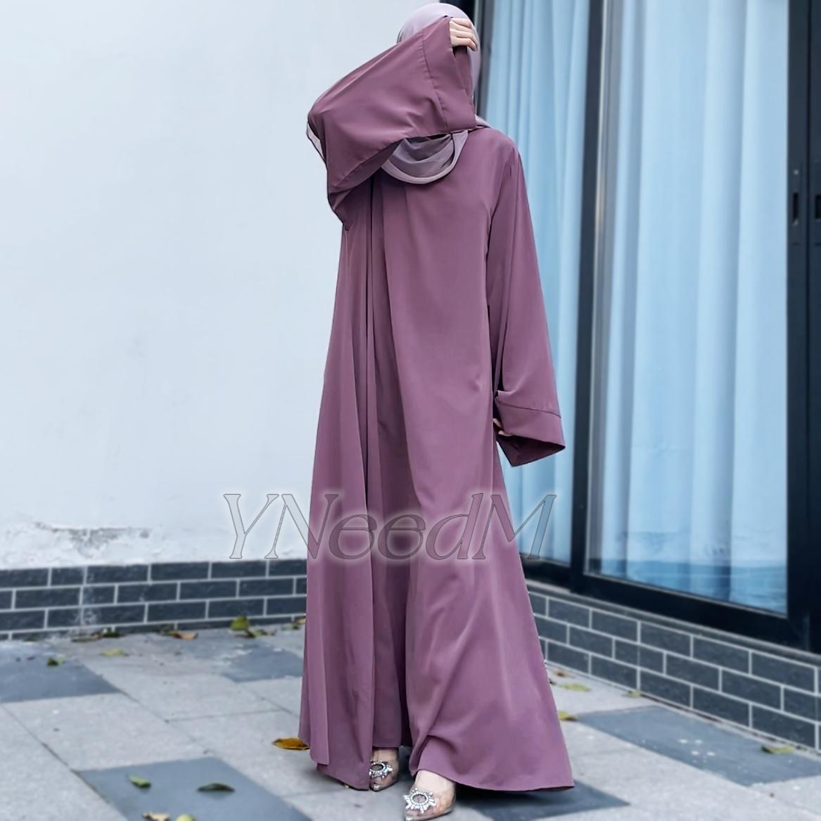 MS013# Túnica nidah holgada abaya musulmana (Nidah)