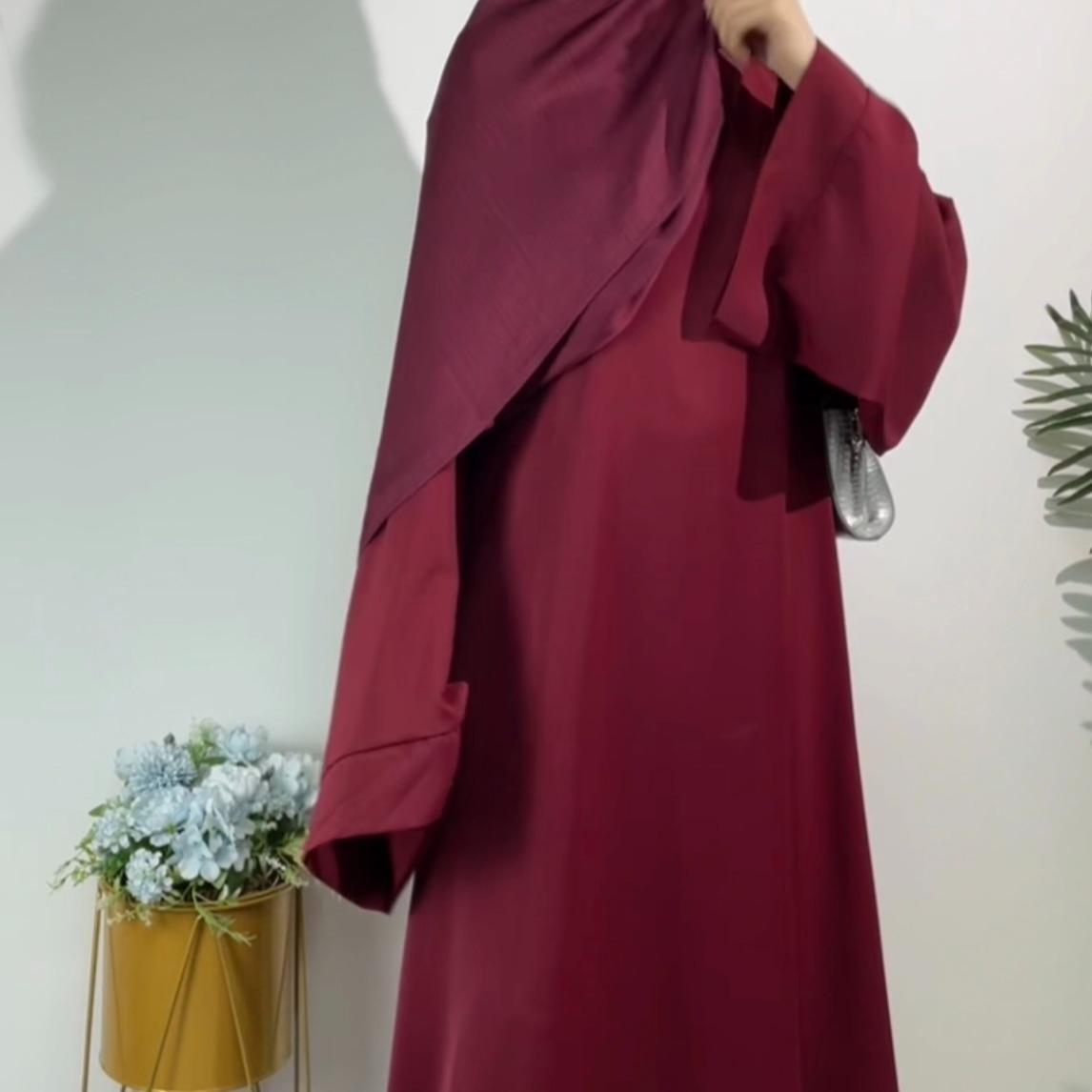MS013# Túnica nidah holgada abaya musulmana (Nidah)