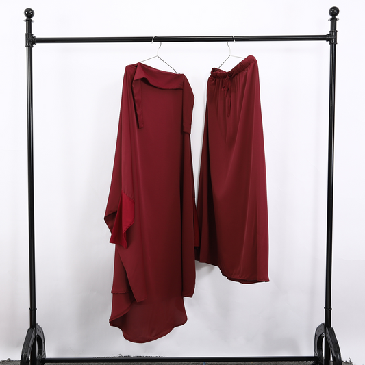 MS252#Vestido de traje liso para mujer musulmana