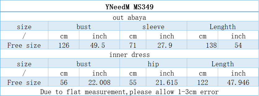 MS349#Bata musulmana de dos piezas con diamantes y mangas de siete cuartos