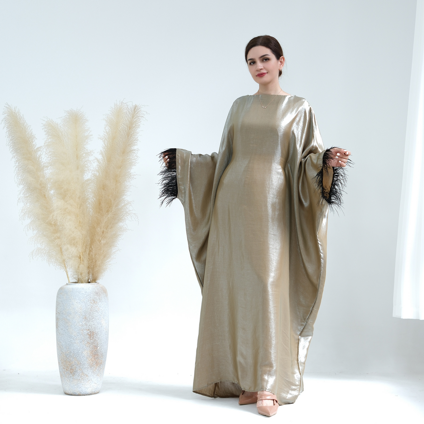 MS347# Túnica con mangas Dolman abaya Fiesta Primavera/Verano