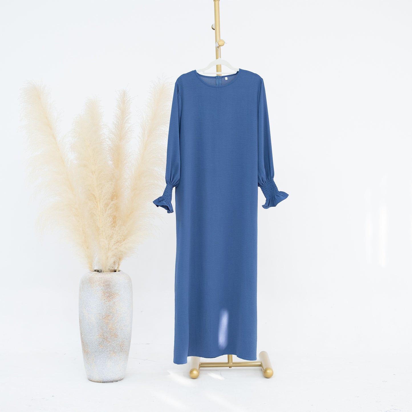 MS540#Amazon Oriente Medio Dubái Turquía Vestido de mujer de talla grande en color liso