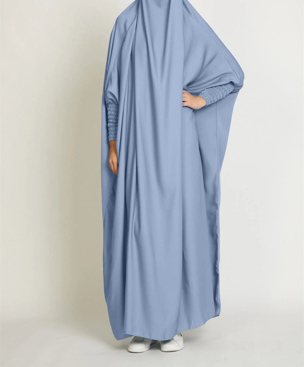 Vestido estilo túnica largo color liso turco MS542#Dubai