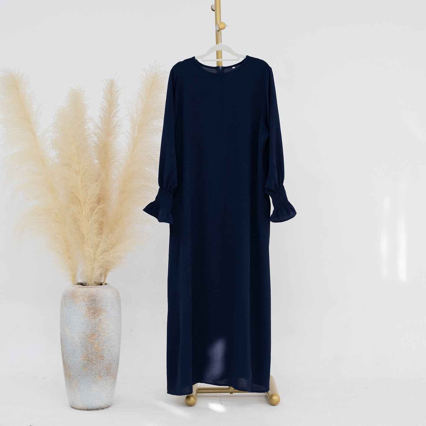 MS540#Amazon Oriente Medio Dubái Turquía Vestido de mujer de talla grande en color liso