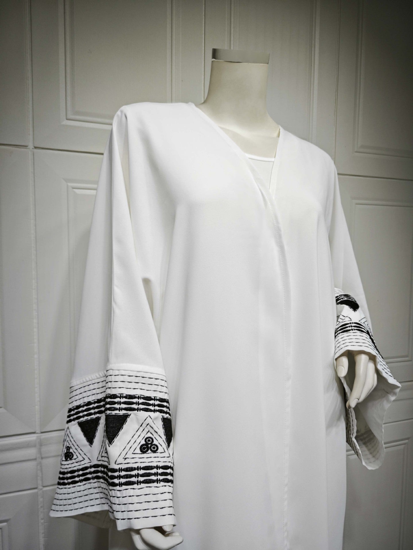 MS548# Túnica bordada árabe, prenda exterior de moda, túnica Abaya