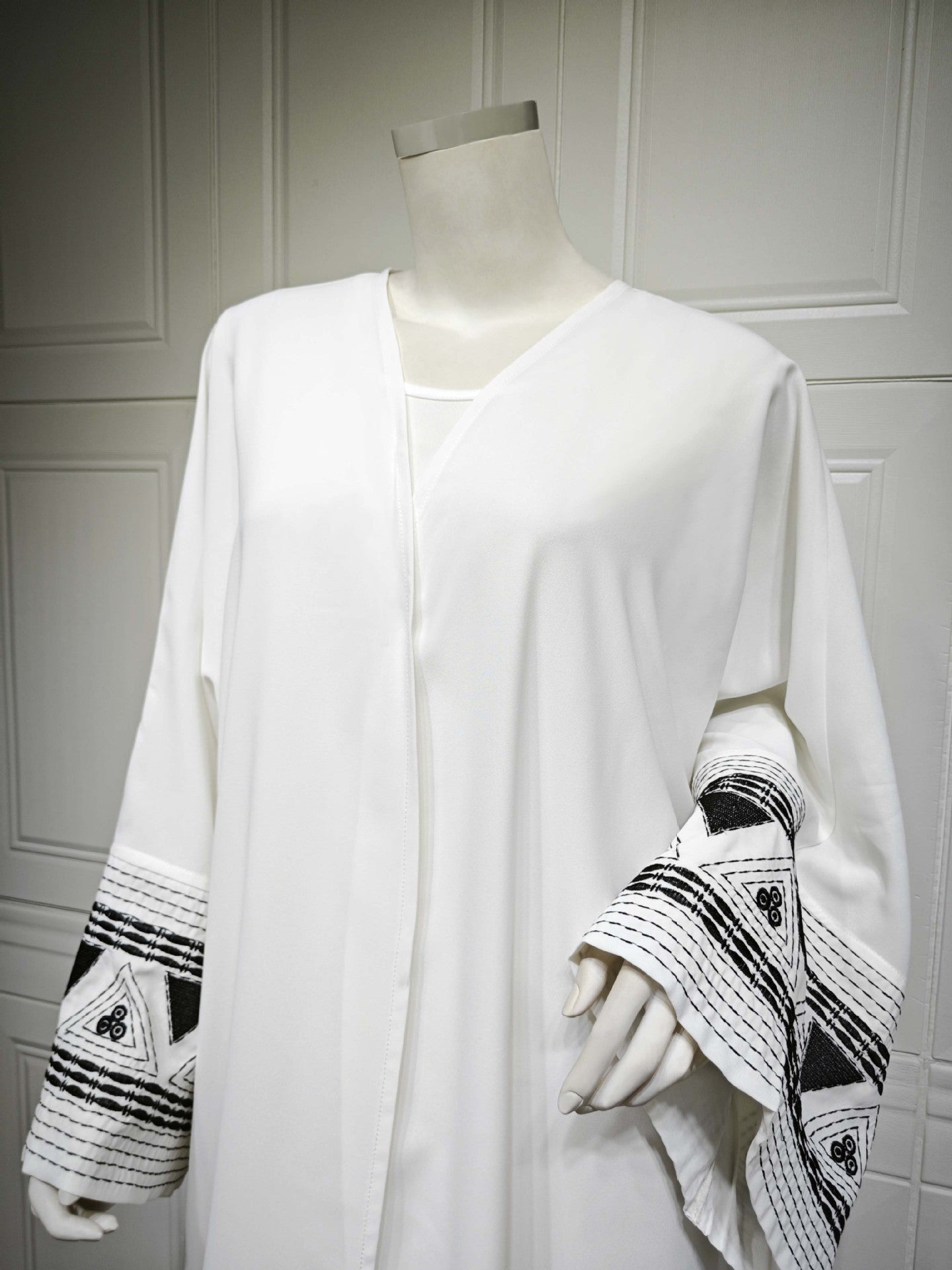 MS548# Túnica bordada árabe, prenda exterior de moda, túnica Abaya