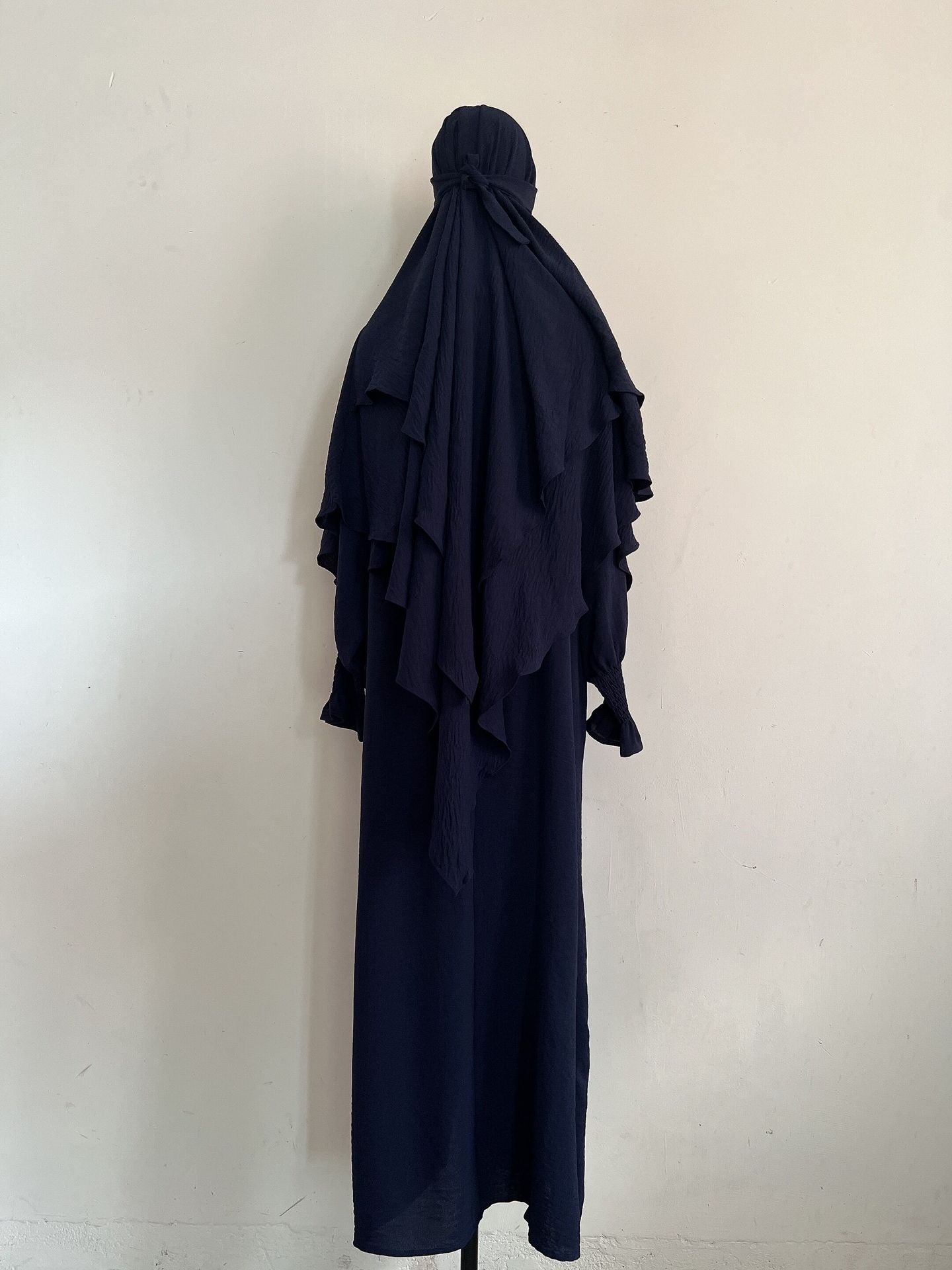 TJ596#Traje de dos piezas + chal de doble capa