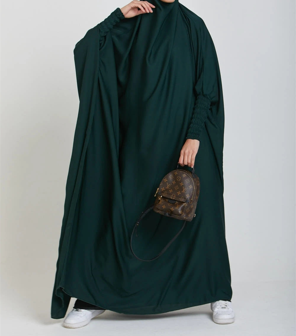 Vestido estilo túnica largo color liso turco MS542#Dubai