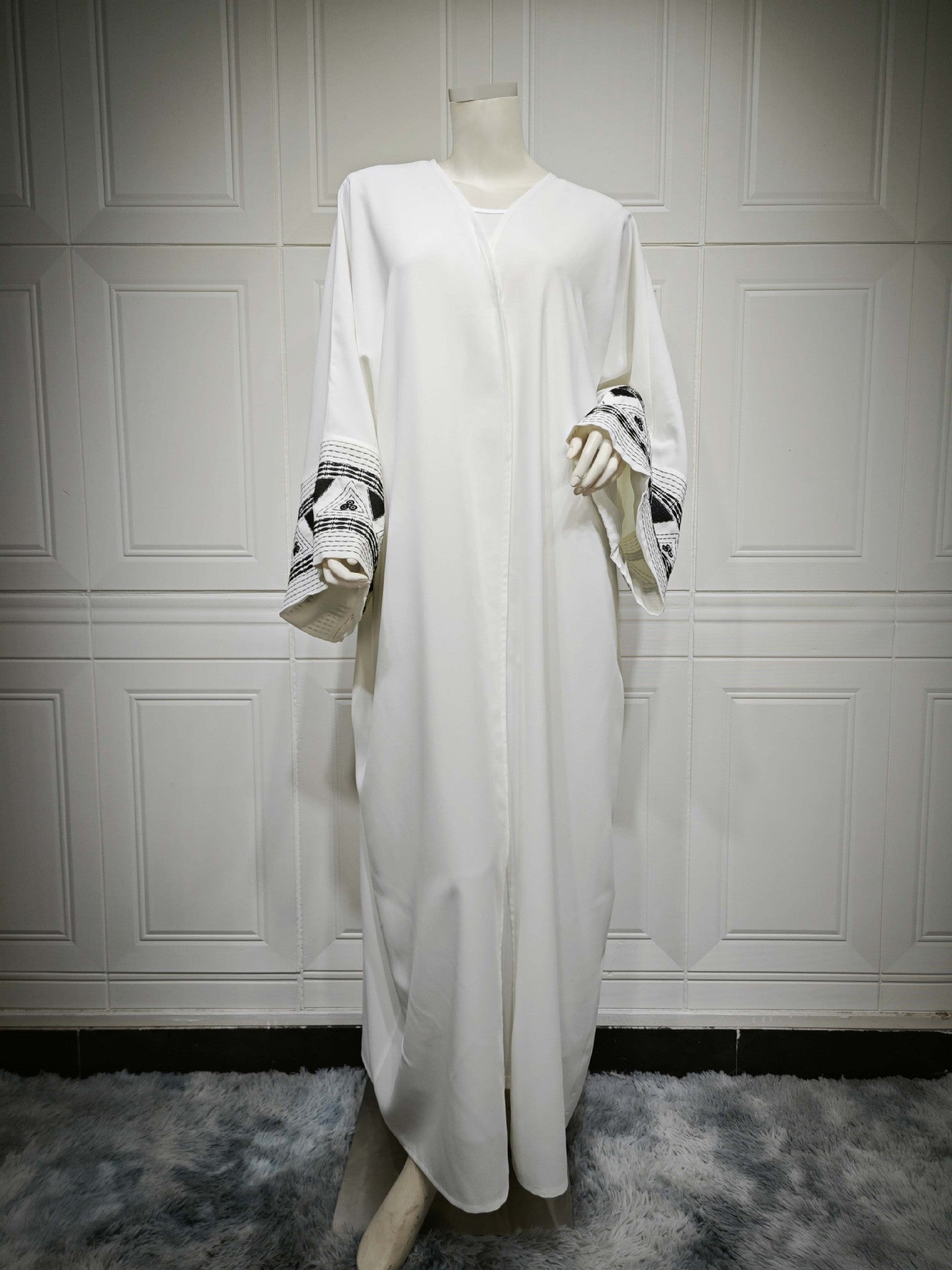 MS548# Túnica bordada árabe, prenda exterior de moda, túnica Abaya