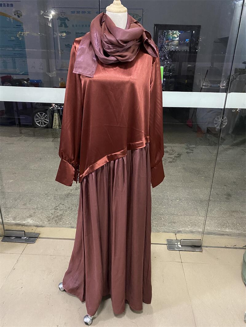 MS577 #Camiseta de manga larga, nueva moda de Europa y América, lujo, Oriente Medio, Dubái, vestido de enlace, falda larga para mujer