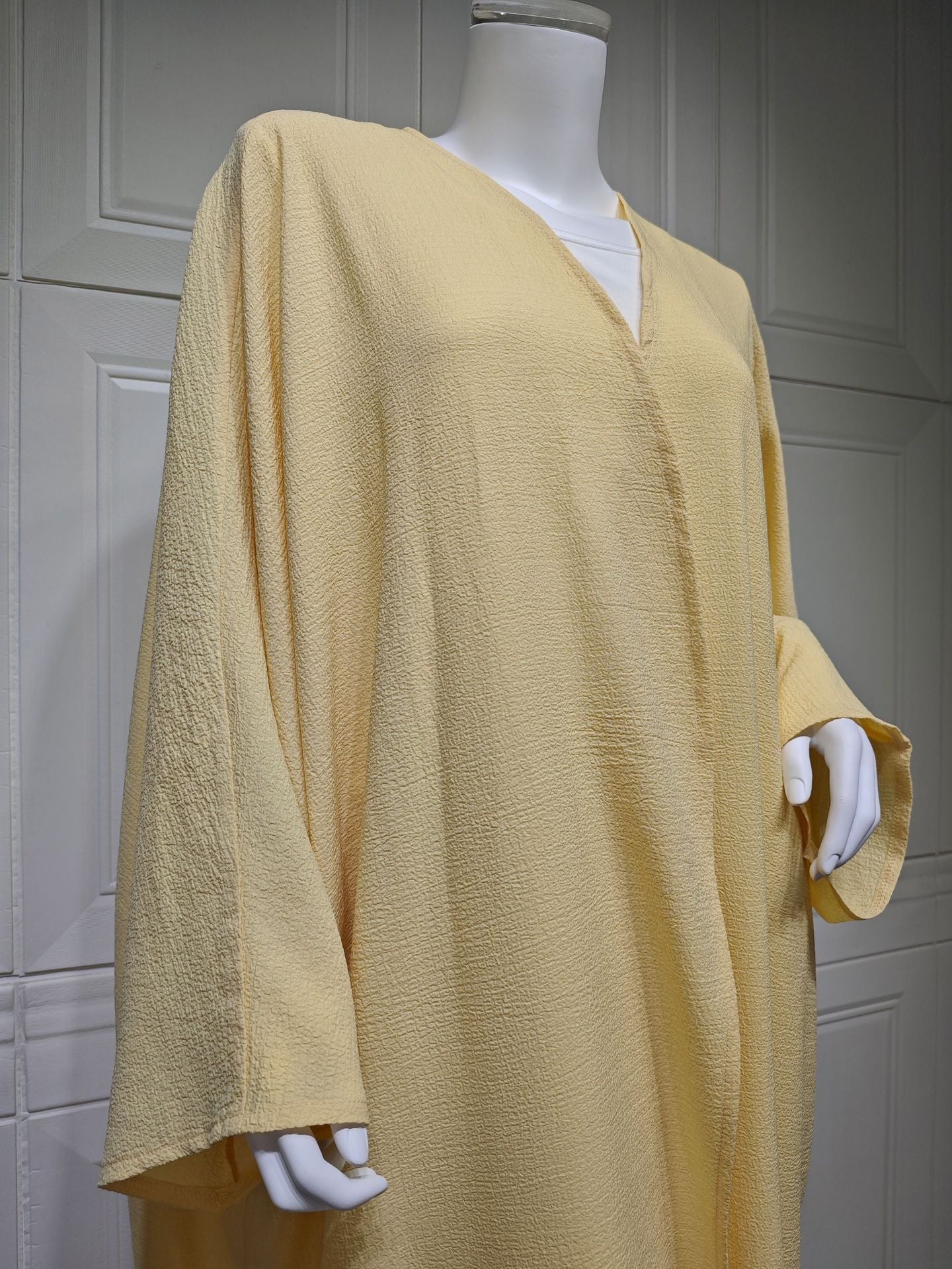 Cárdigan Abaya de manga murciélago de color liso MS572# de estilo europeo musulmán de Oriente Medio de Dubái