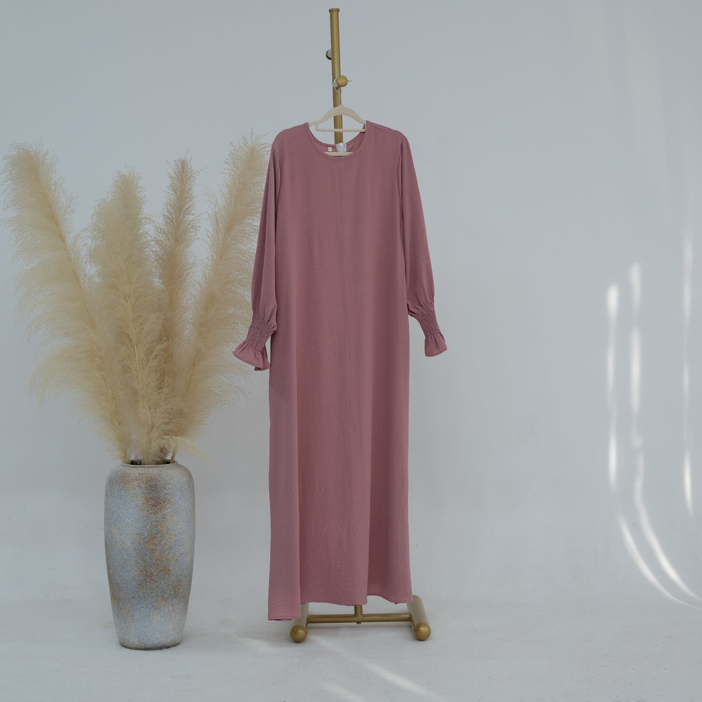 MS540#Amazon Oriente Medio Dubái Turquía Vestido de mujer de talla grande en color liso