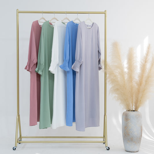 MS540#Amazon Oriente Medio Dubái Turquía Vestido de mujer de talla grande en color liso