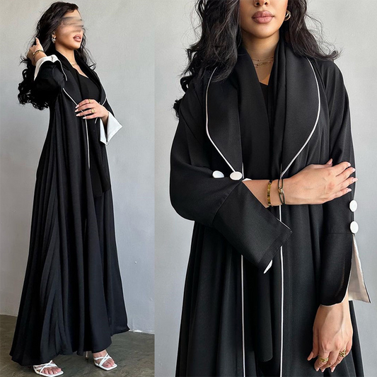 MS328#Abaya - Elegante túnica tipo cárdigan para mujer (SIN vestido interior)