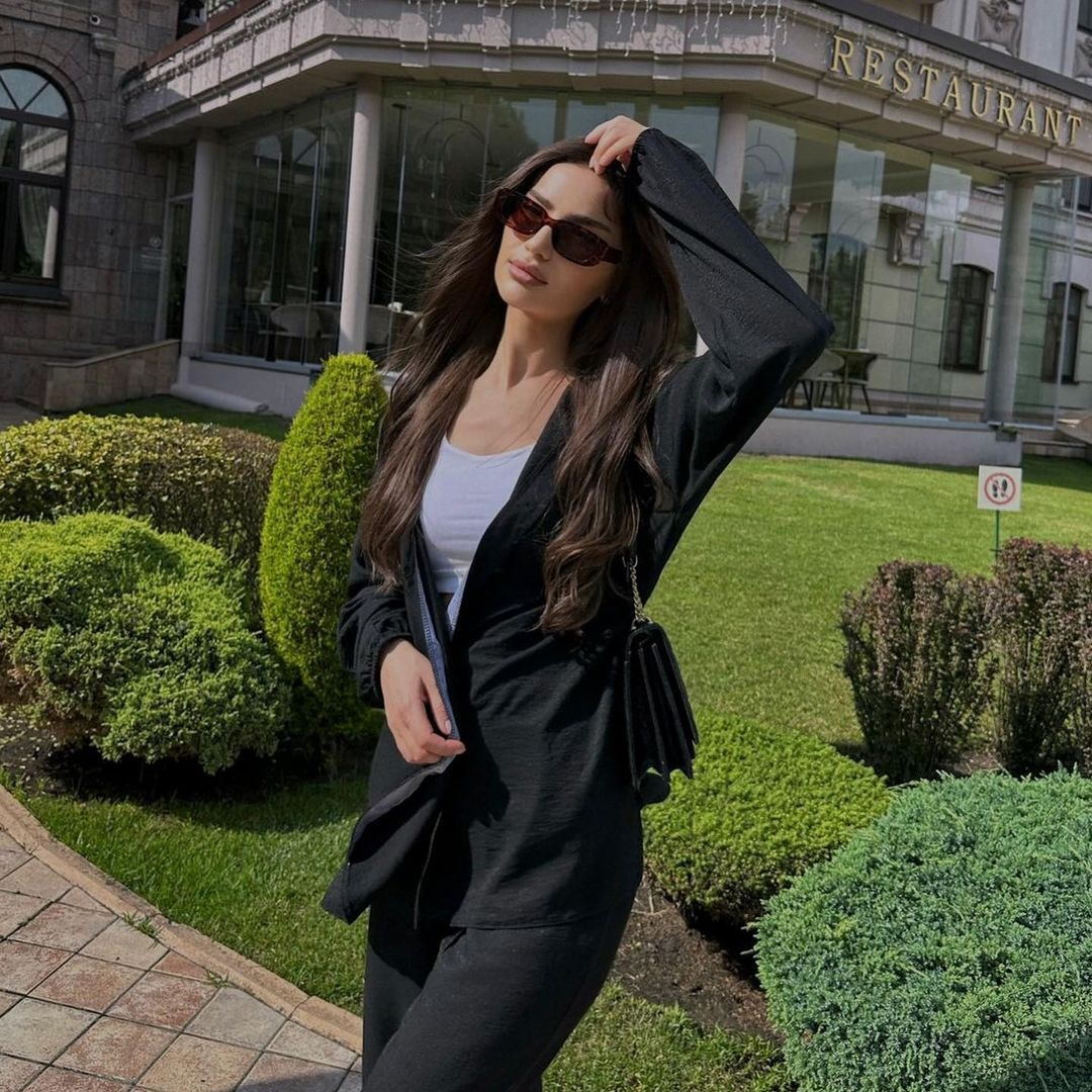 MS366#Traje informal musulmán de manga larga con capucha, chaqueta y pantalón de pierna recta