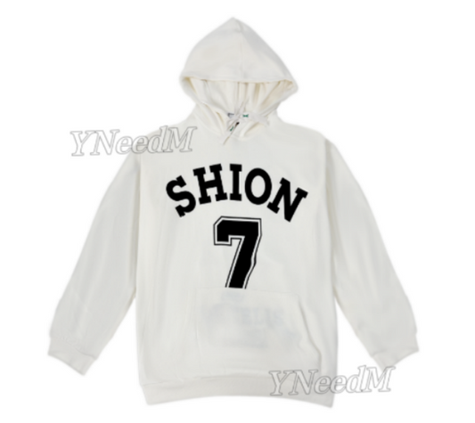HD002#Suéter holgado informal con capucha y letras bordadas con bolsillo