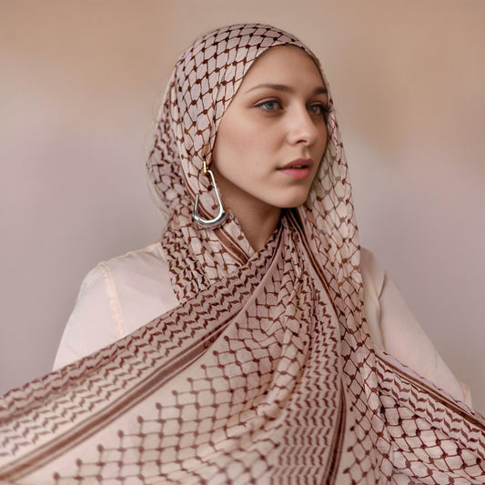 TJ584#Nuevo pañuelo de gasa estampado Pañuelo árabe Pañuelo para la cabeza transfronterizo palestino de Oriente Medio Dubái Turquía