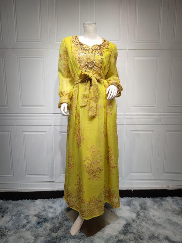 MS315#Vestido bordado para cena de fiesta musulmana