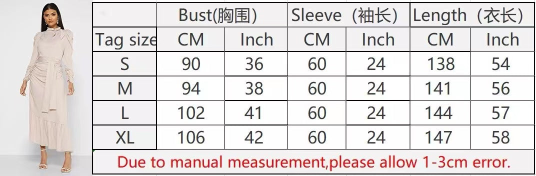 MS209#Vestido musulmán irregular con dobladillo plisado