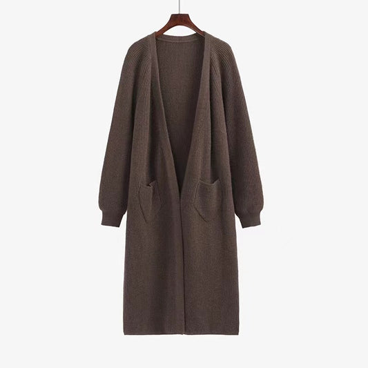 MS268#Abrigo musulmán de punto de color liso