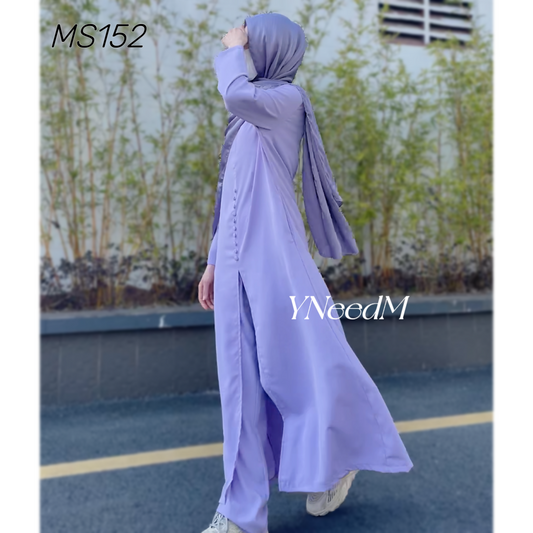 MS152#Traje musulmán de color sólido (Nidah)