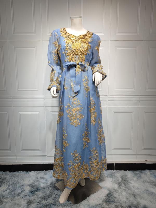 MS315#Vestido bordado para cena de fiesta musulmana