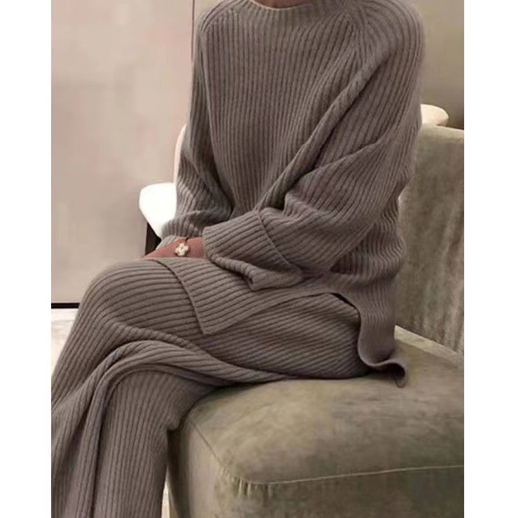 MS212#Muslim knitted sweater casual two-piece set