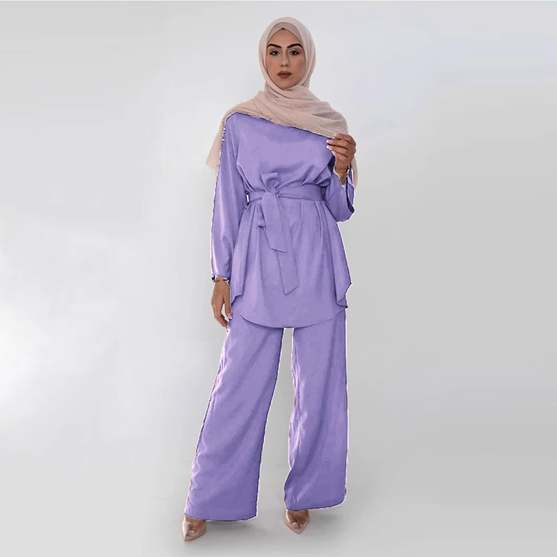 MS029#Women's nidah elastic waist casual suit (Nidah)