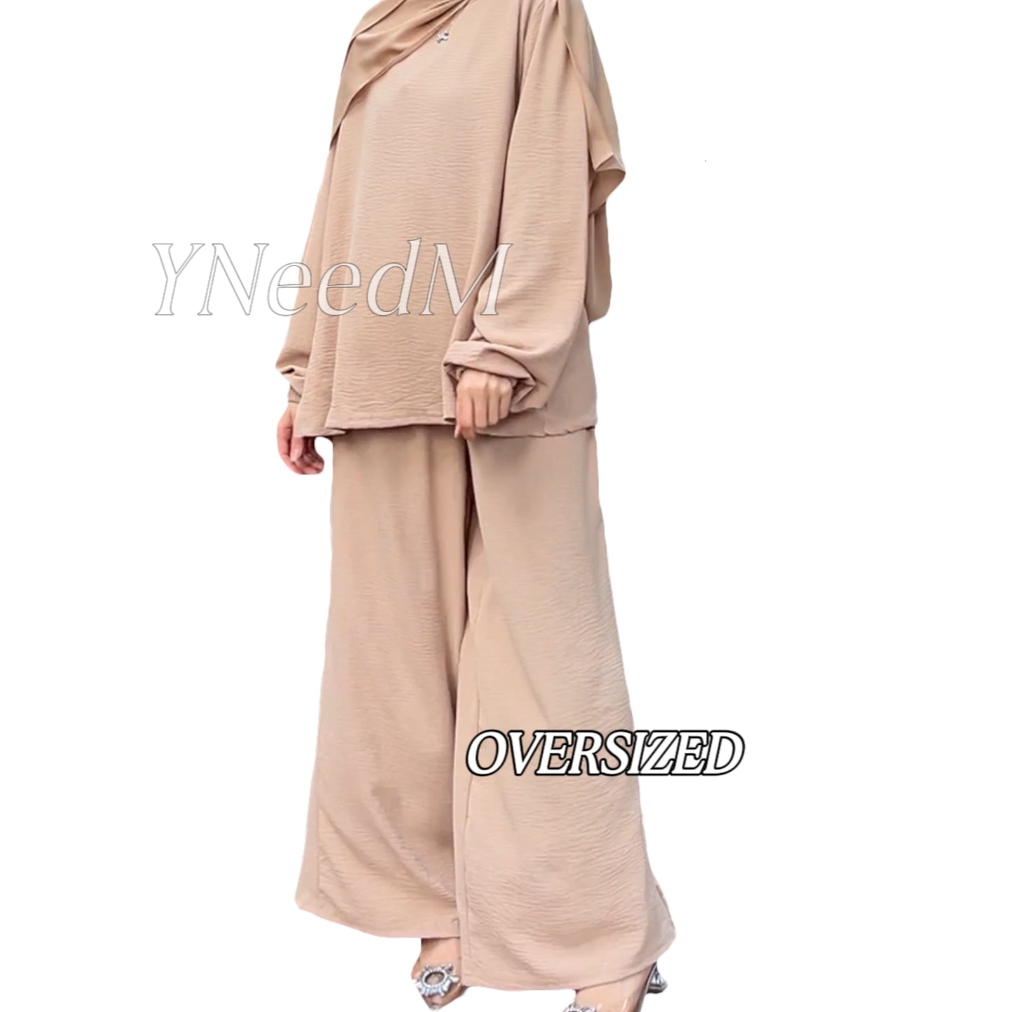 MS228#Muslim women's solid casual suit