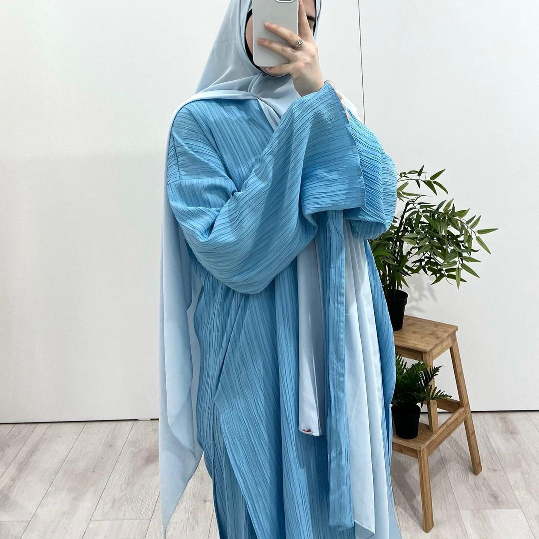 MS361#Muslim women's long long sleeve ruffled cloth robe suit