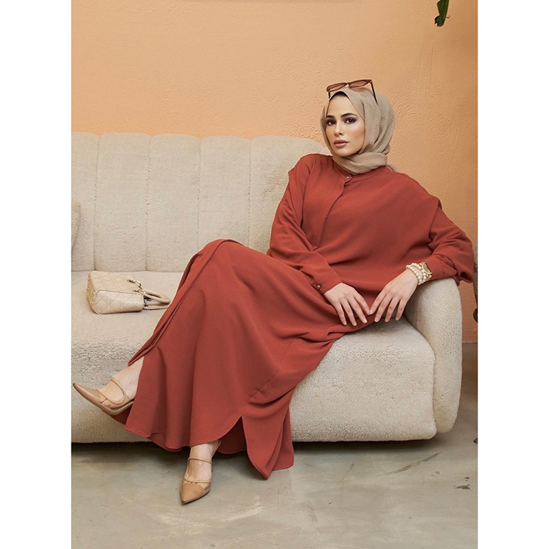 MS369#muslim fashion bat-sleeved abaya robes