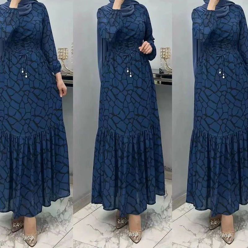 MS522# New Winter Fashion High necked Fashionable Loose Dress for Women