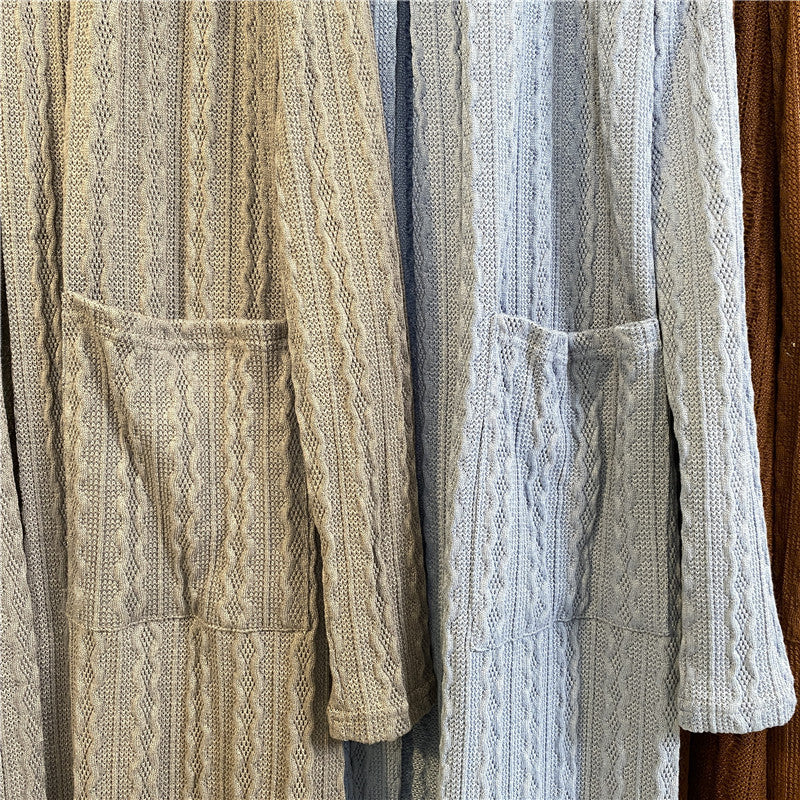 Vestido musulmán de punto de color liso MS215#