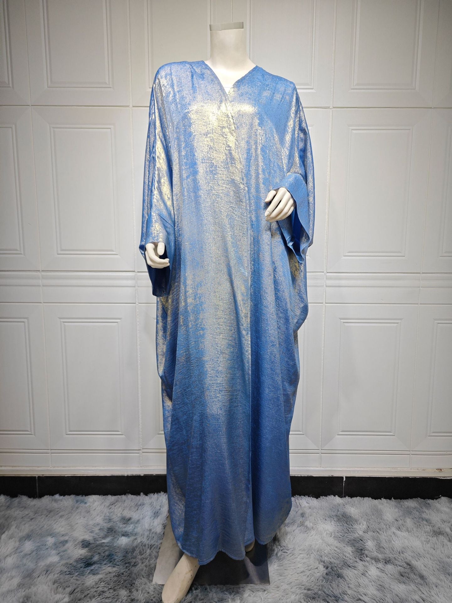 MS537# Arabian Dubai modest Muslim fashion bronzing robe abaya wear cardigan robe