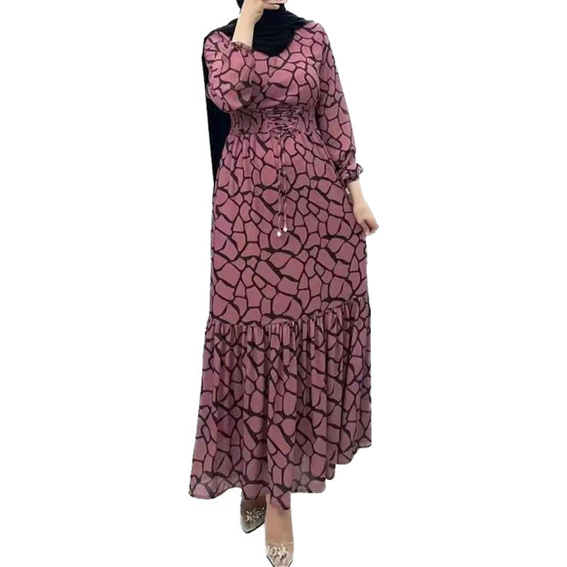 MS522# New Winter Fashion High necked Fashionable Loose Dress for Women