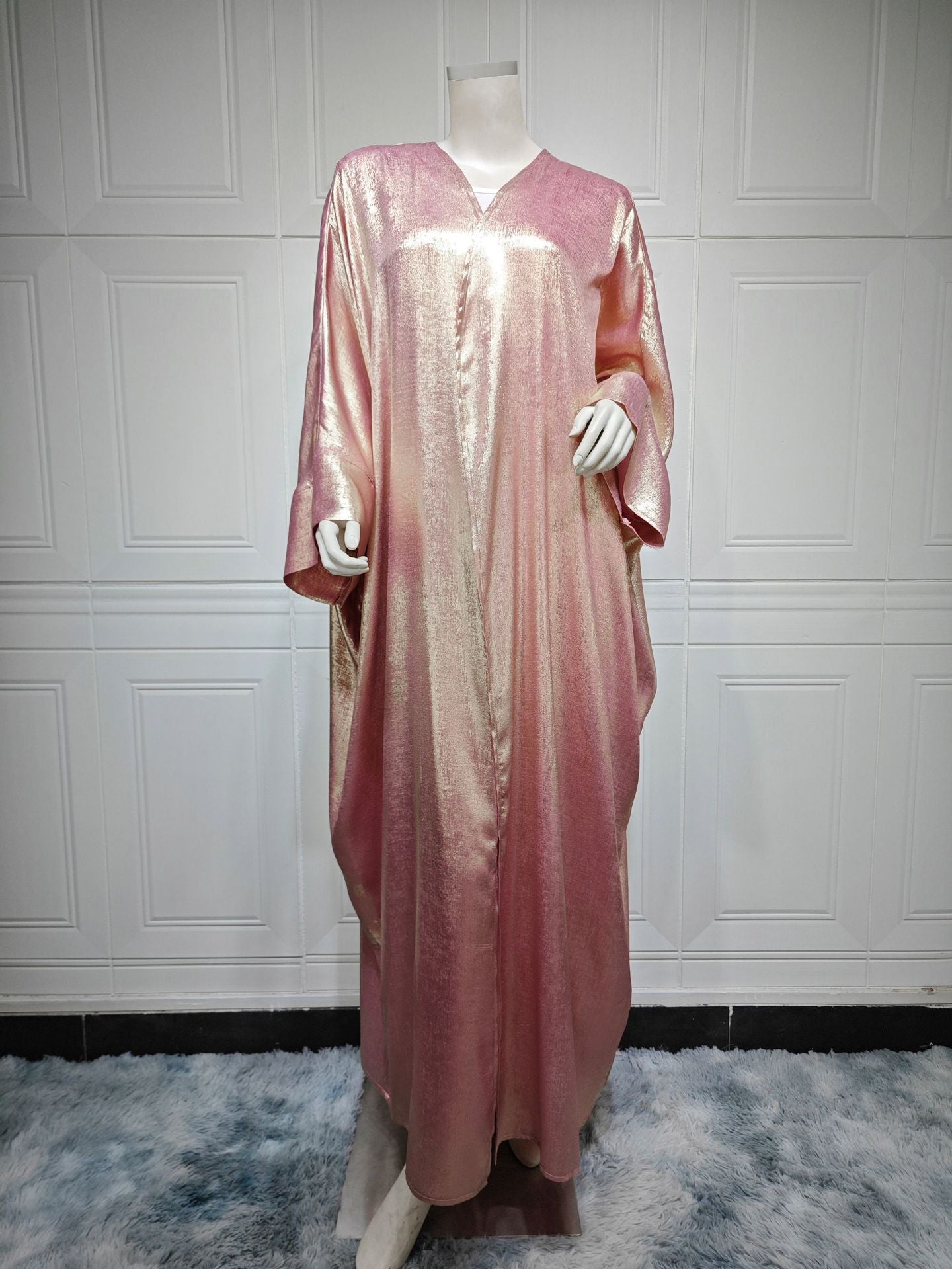 MS537# Arabian Dubai modest Muslim fashion bronzing robe abaya wear cardigan robe