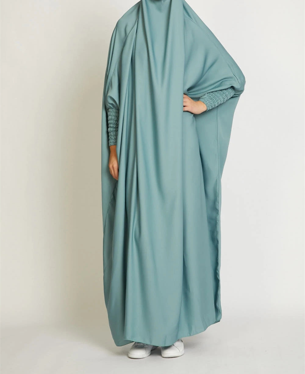 MS542#Dubai Turkish full-length solid color robe dress