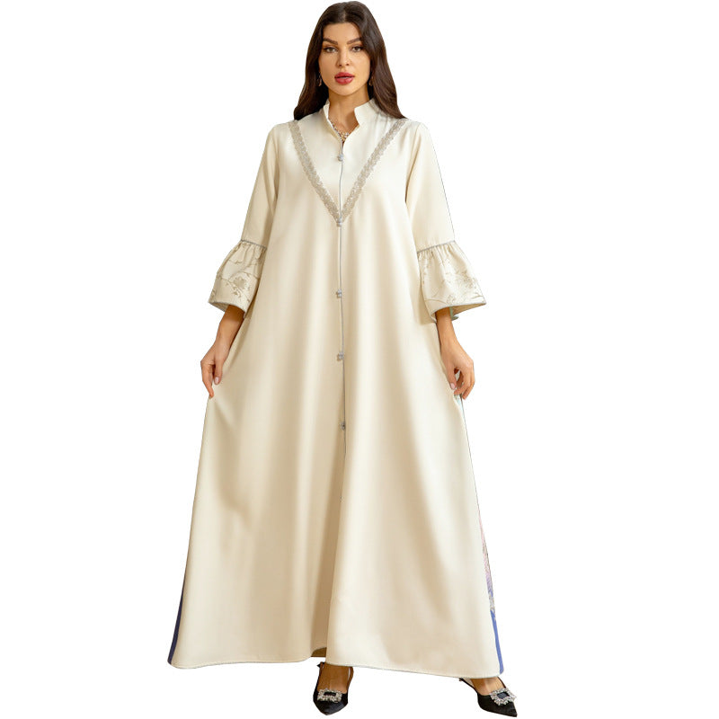 MS547#Muslim women's clothing Arabia Dubai jalabiya fashion jacquard gradient robe cross-border women's clothing