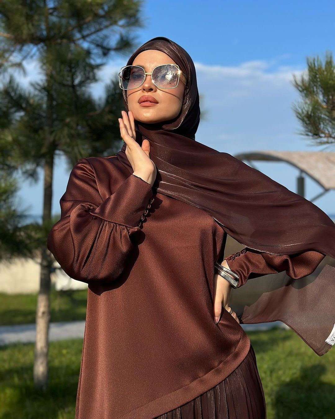 MS577 #Long Sleeve Top, Europe and America New Fashion, Luxury, Middle East, Dubai, Link Dress, Women's Long Skirt