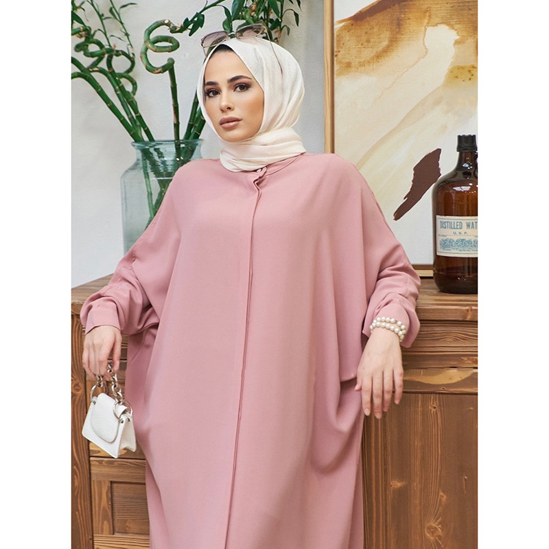 MS369#muslim fashion bat-sleeved abaya robes