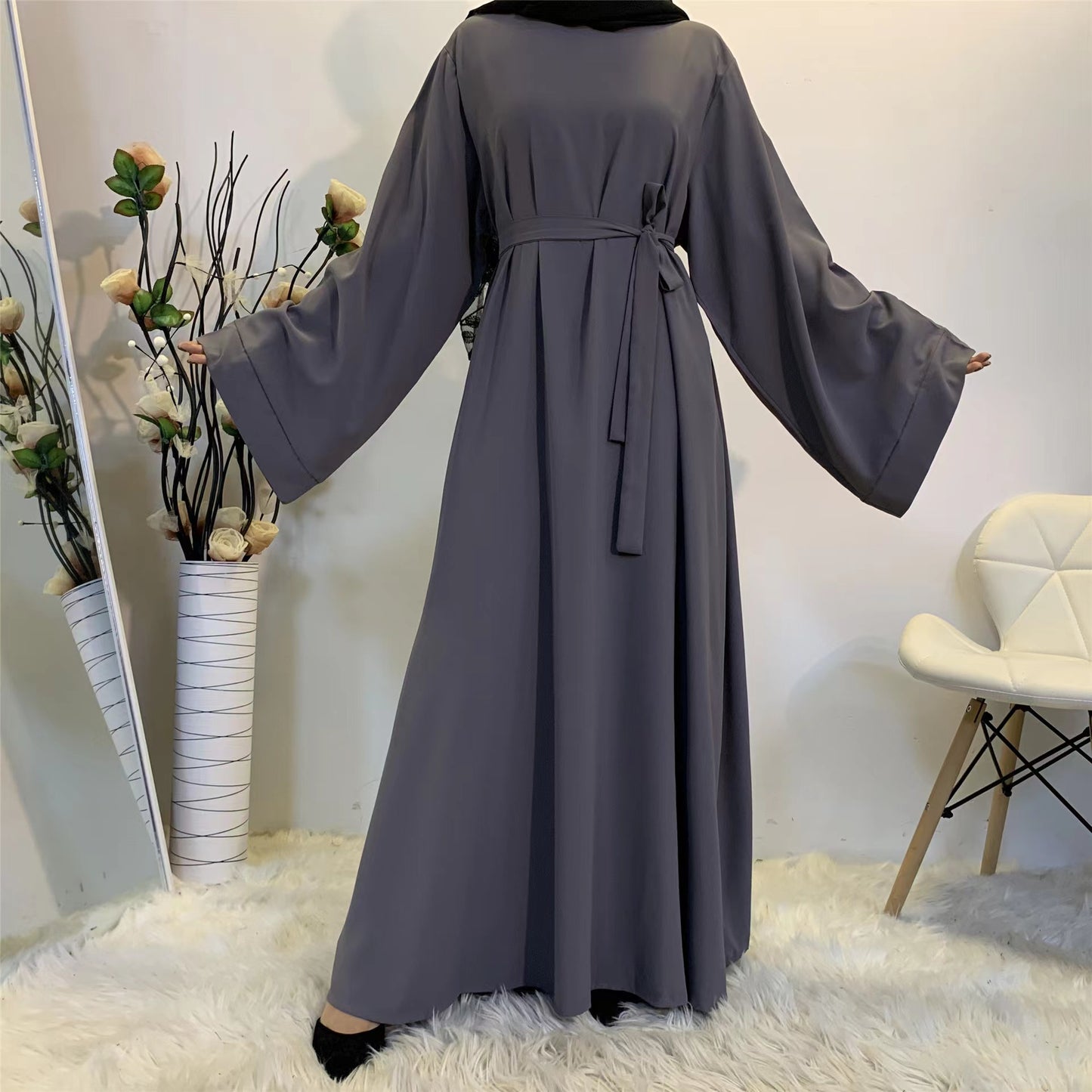 MS013#Muslim abaya loose fit nidah robe (Nidah)