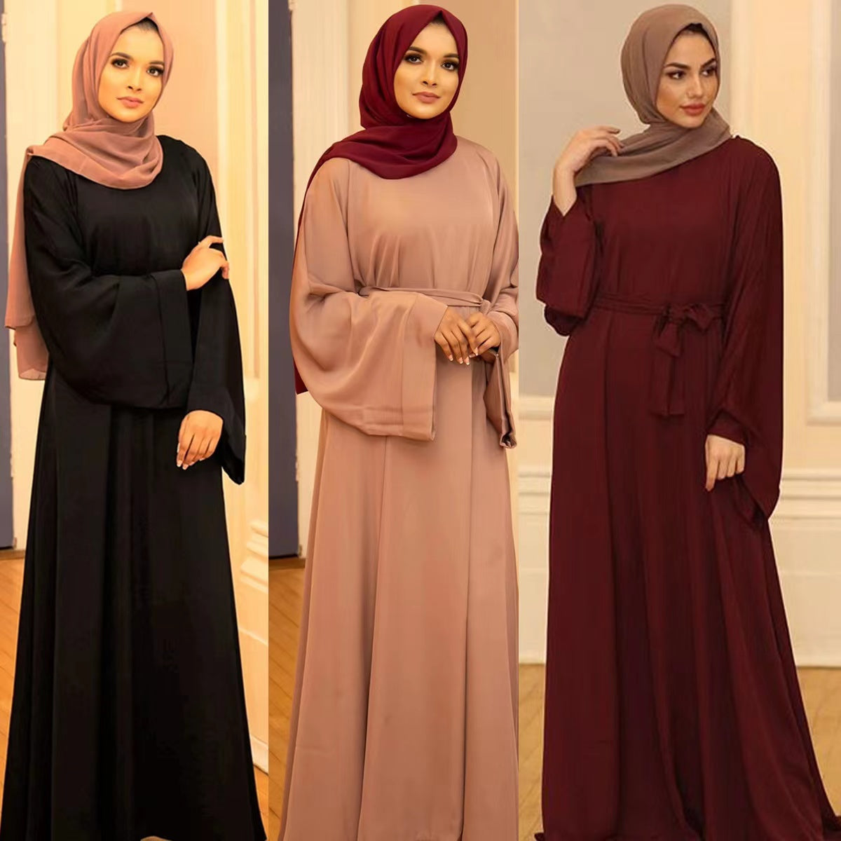 MS013#Muslim abaya loose fit nidah robe (Nidah)