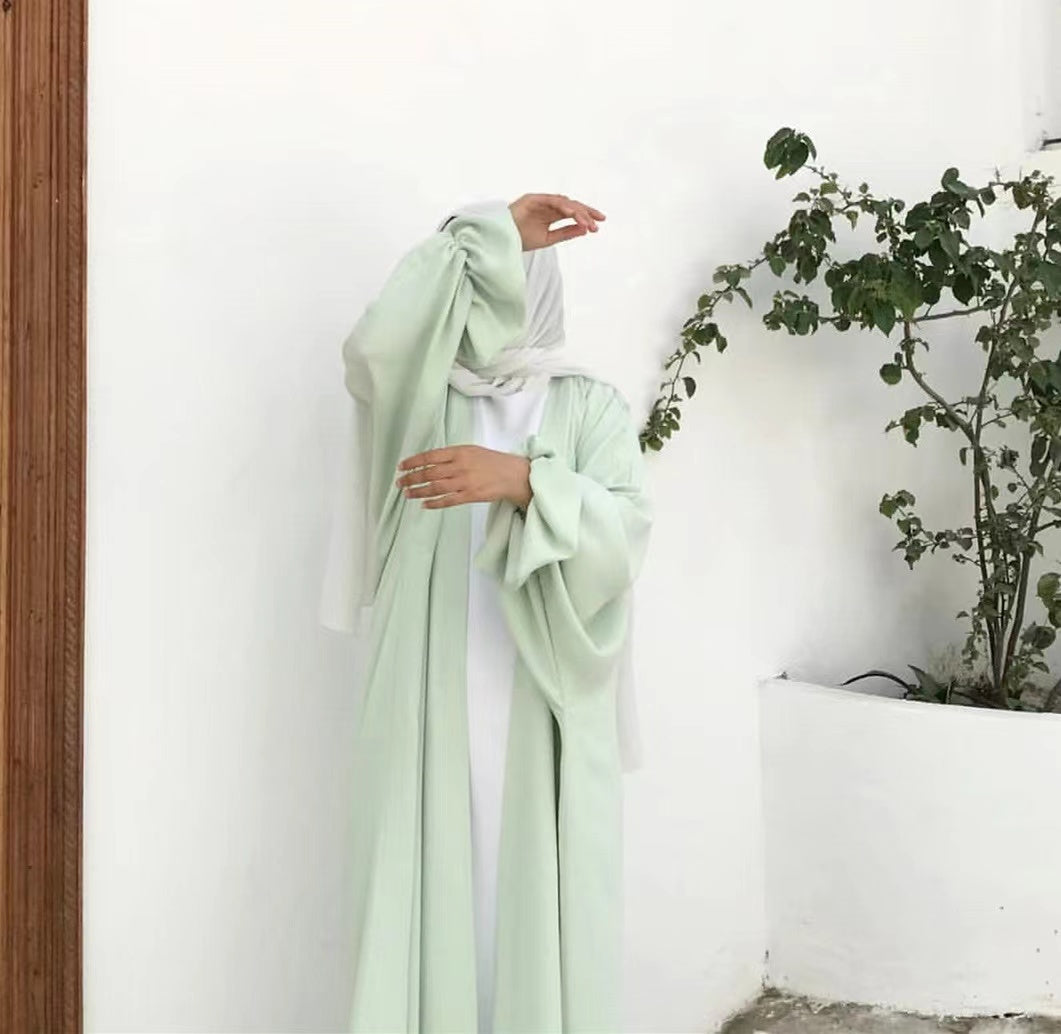 MS078# bat wig loose fitting gown abaya(NO inner dress)