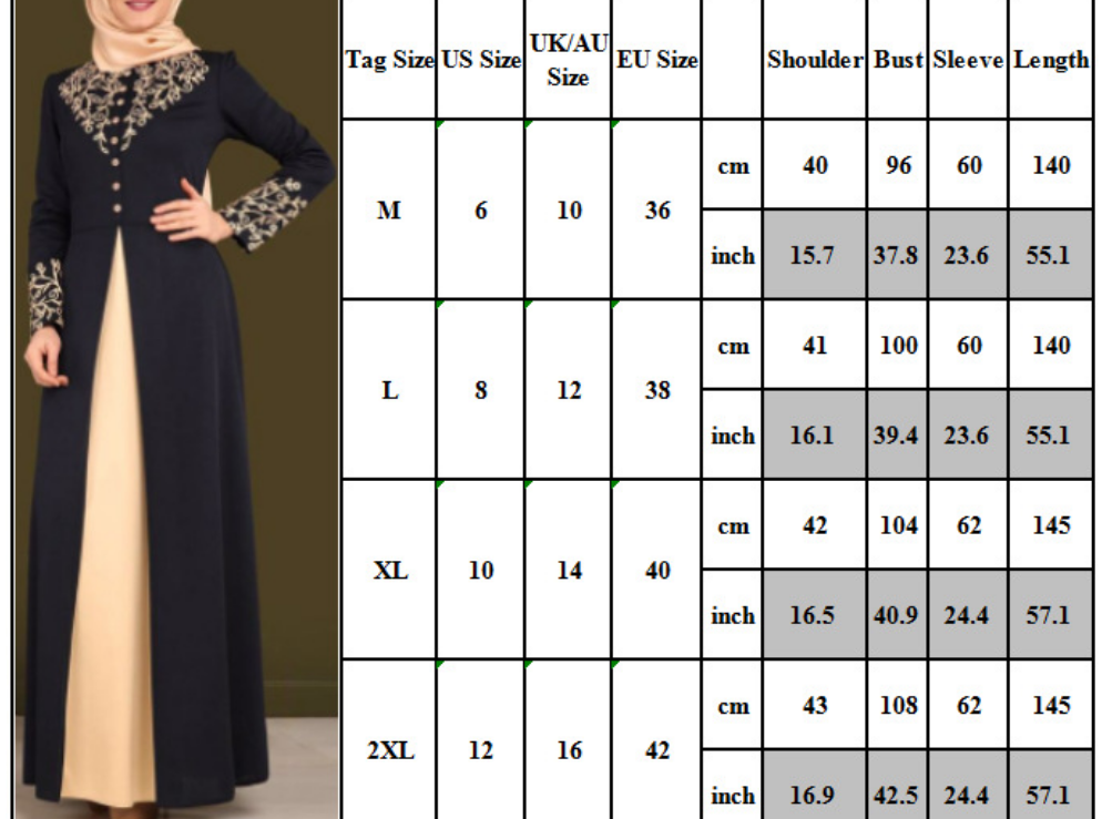 MS250#Moslem women's color contrast fitted dress