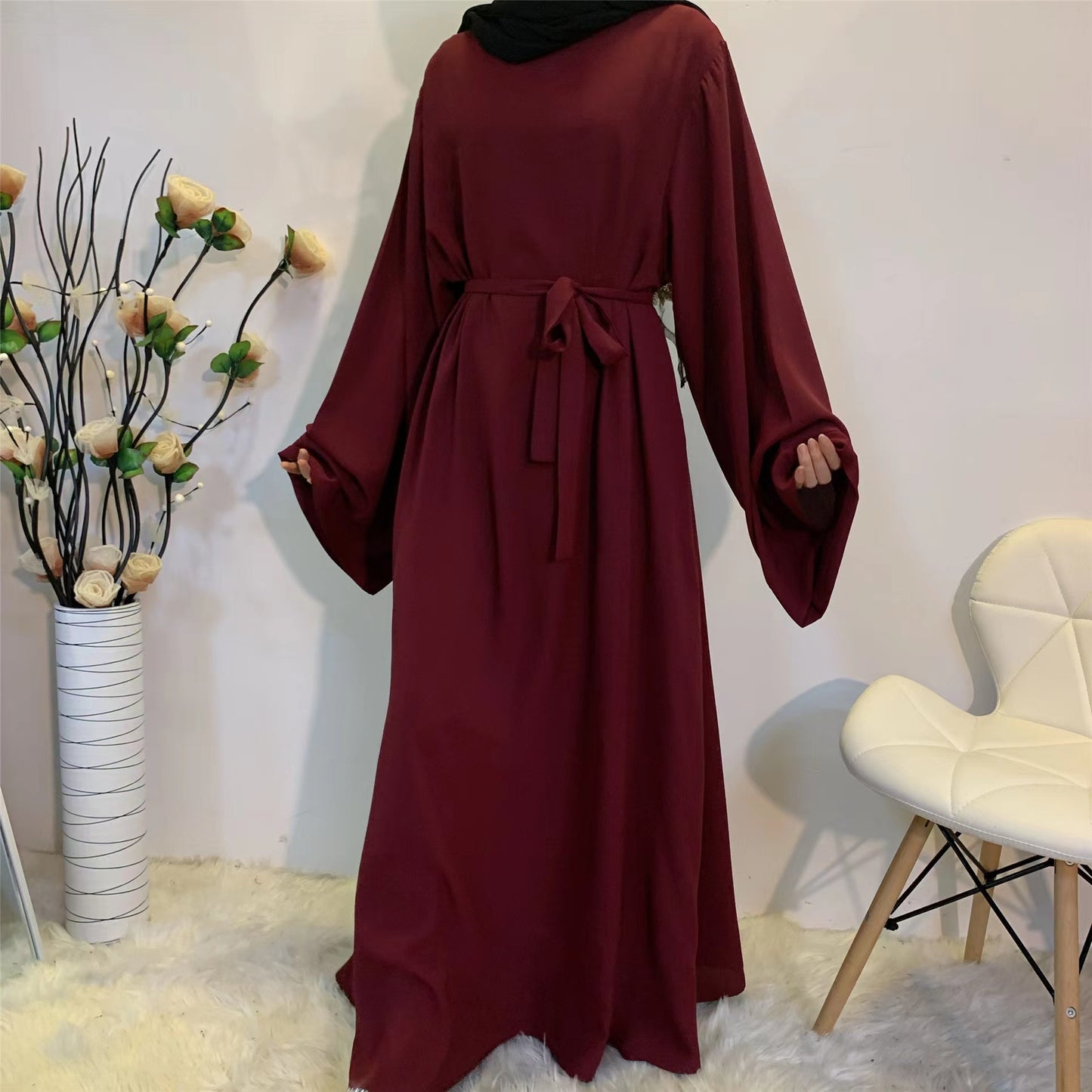 MS013#Muslim abaya loose fit nidah robe (Nidah)