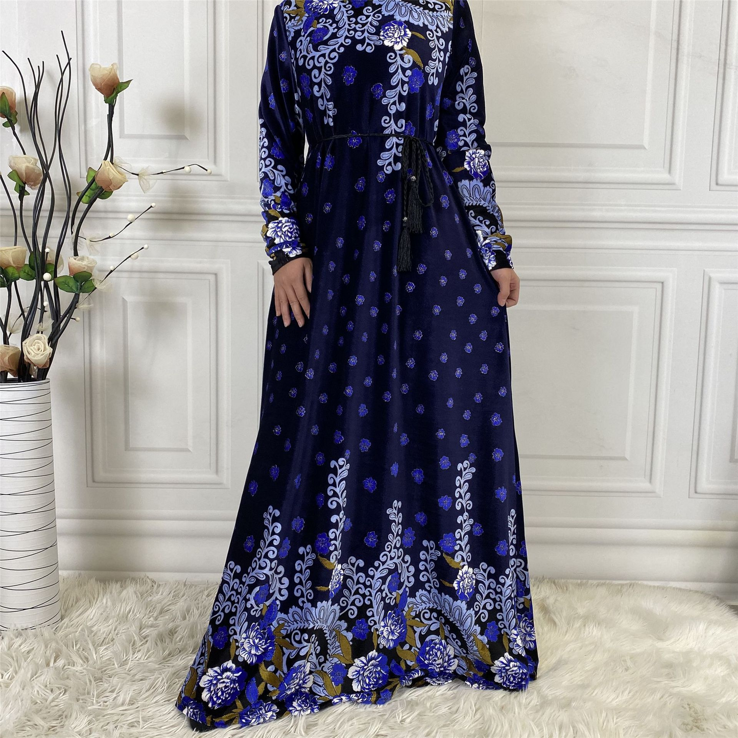 (CR006)MS157-MS226Single Piece Closed Abaya Pullover Robe Collection